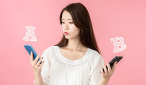 Comparison of smart phones concept.