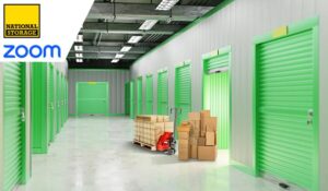 Storage units inside building.