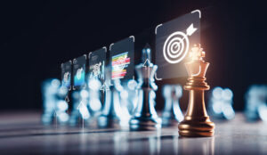 Chess pieces symbolising team leadership and strategy