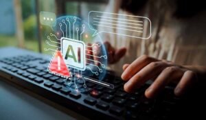 AI interface showing error warning and system alert.