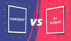 Chatbot vs Ai Agent illustration