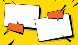 Text boxes and speech bubbles - conversation and story concept