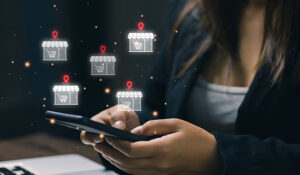 Retail omnichannel experience concept