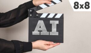 Chapperboard with the word AI on it