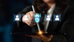 AI icon among human ones