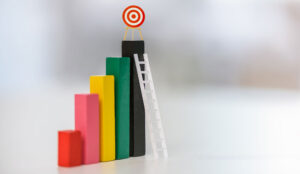 Challenge to reach a target with graph, target and ladder