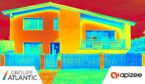Thermal image of a house