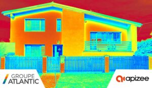 Thermal image of a house