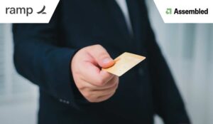 Person handing a corporate business card