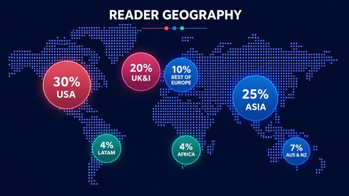 CCH audience / reader geography graphic