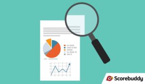 Magnifying glass over a report