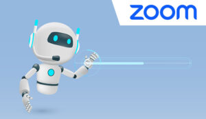 AI agent on blue background