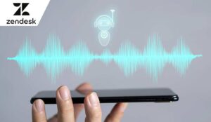 Phone with voice bar and mini robot figure