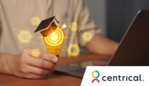 Creative light bulb with graduation cap and digital education icons, symbolizing knowledge