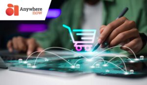 Marketplace concept with digital trolley and network