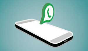 Whatsapp logo coming out of phone