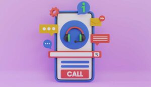 Phone with call us for personal assistant