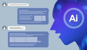 Person talking to a chatbot