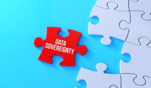 Data sovereignty written on a jigsaw piece