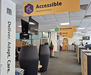 Image from TfGM site visit showing the office