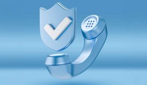 Phone with a secure connection - secure communication concept