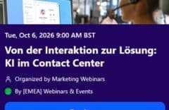 Von der Interaktion zur Lösung: KI im Contact Center – Webinar