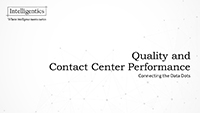 Webinar Slides:10 Ways Quality Can Improve Contact Centre Performance by Tom Vander Well