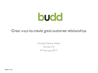 Peter Massey's Webinar slides on the great ways to create great customer relationships