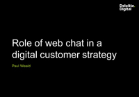 Webinar Slides: Best Practices for Using Web Chat by Paul Weald