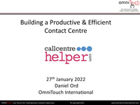  Daniel Ord slides from Productive and Efficient Contact Centrewebinar